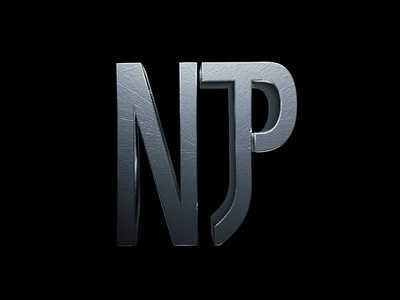 "NJP" Custom Vector And 3D Logo Design 3d art 3d modeling branding design graphic design logo typography vector