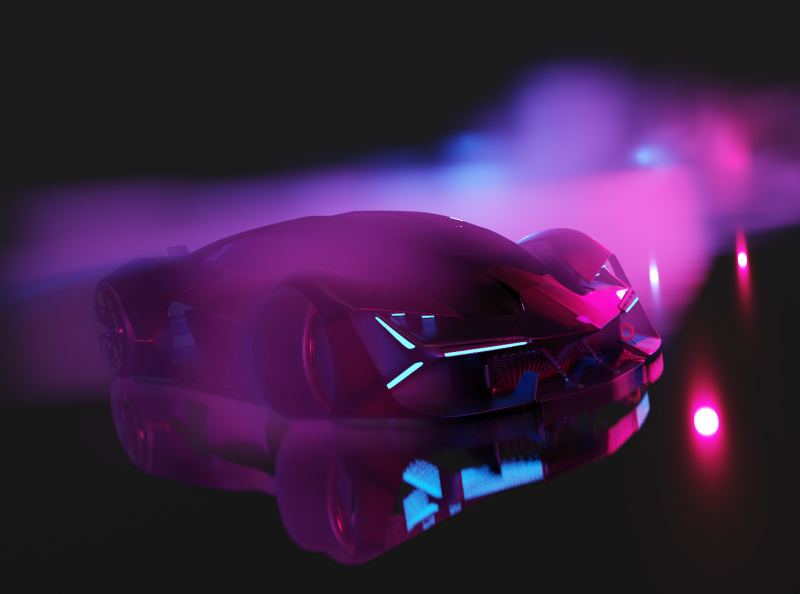 Smoke Sim and Lighting Test - Car Scene by Nathaniel on Dribbble