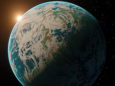 Procedural Sci-Fi Planet 3d art 3d modeling planet procedural sci fi science fiction space stars world