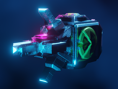 Underwater Sea Explorer Concept 3d art 3d modeling glow hard surface modeling neon sci fi ship spaceship submarine underwater vehicle