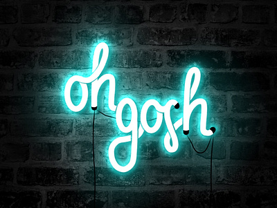 oh gosh. ipad lettering lettering neon sign procreate
