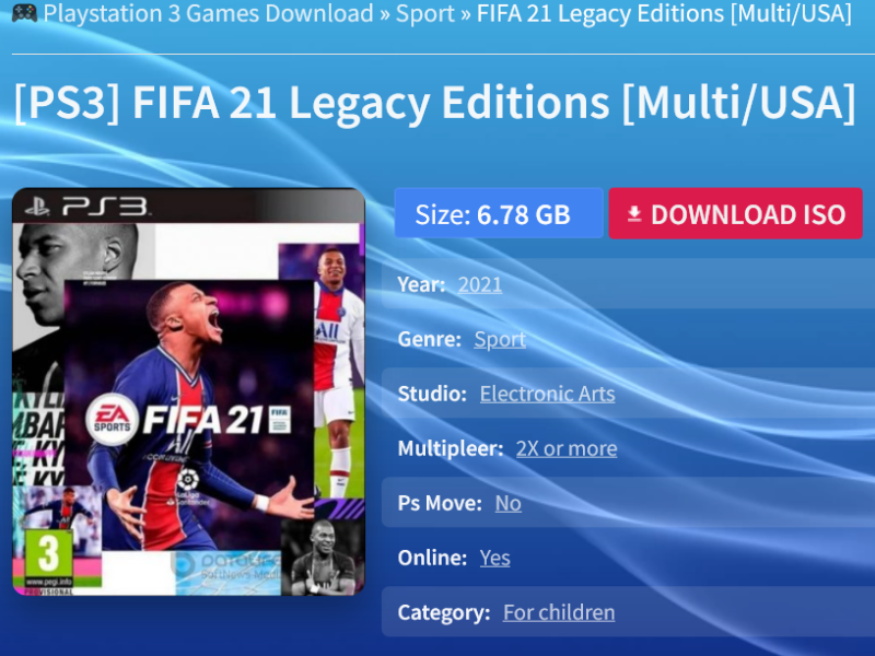 [PS3] Fifa 21 Legacy Editions [ENG] by Bycoff on Dribbble