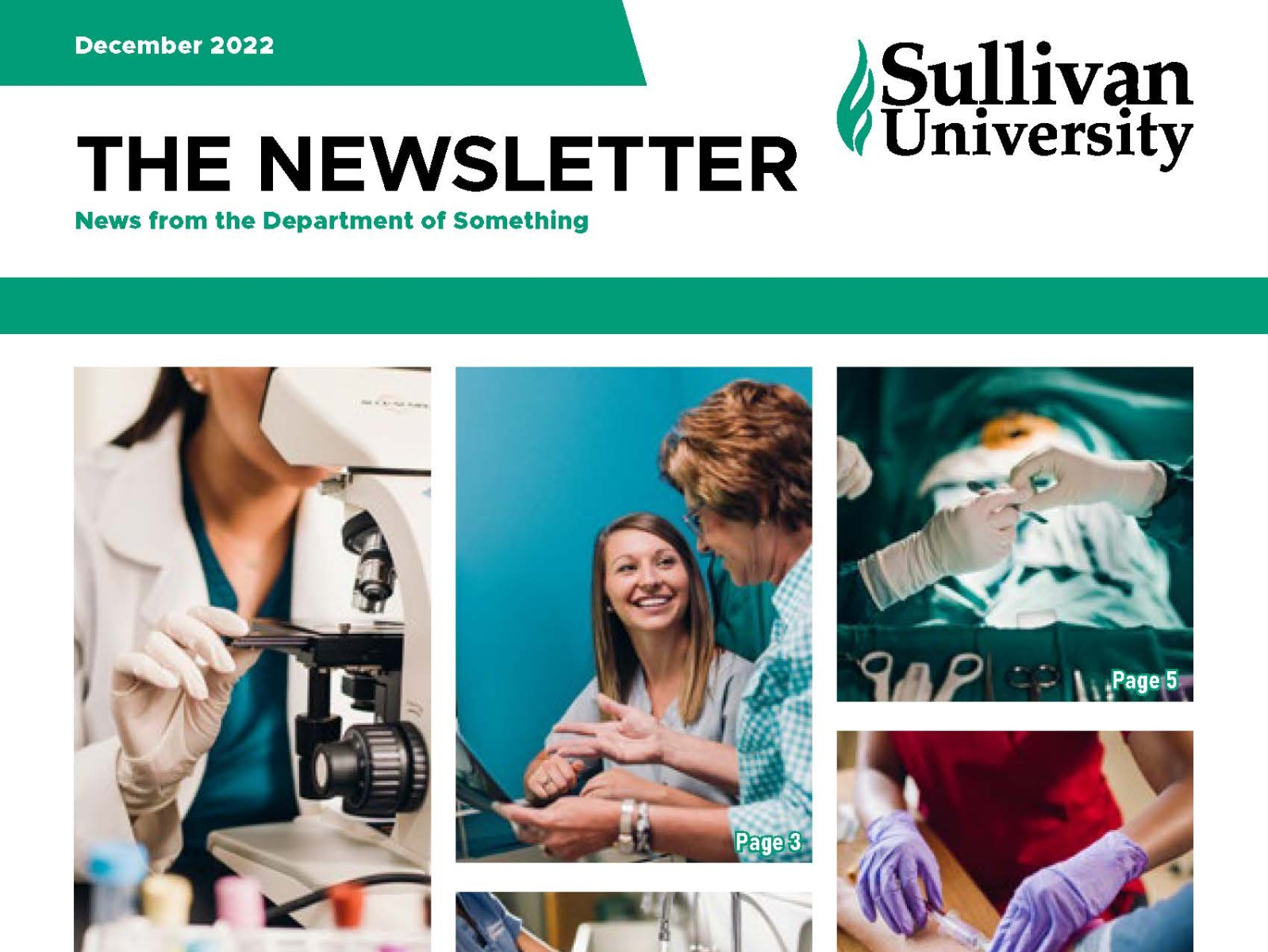 Newsletter Example for Sullivan University by Eli Hartgrove on Dribbble
