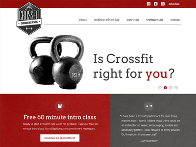 Crossfit Home black crossfit design fitness red web