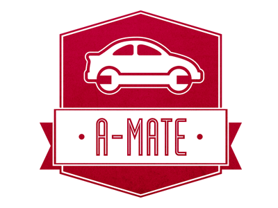 Amate Logo 2 badge car fix iphone app red
