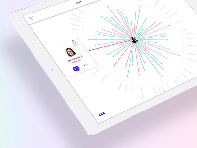 Personal Network Visualization ai app artificial intelligence communication crm digital interface mobile network relationships ui ux