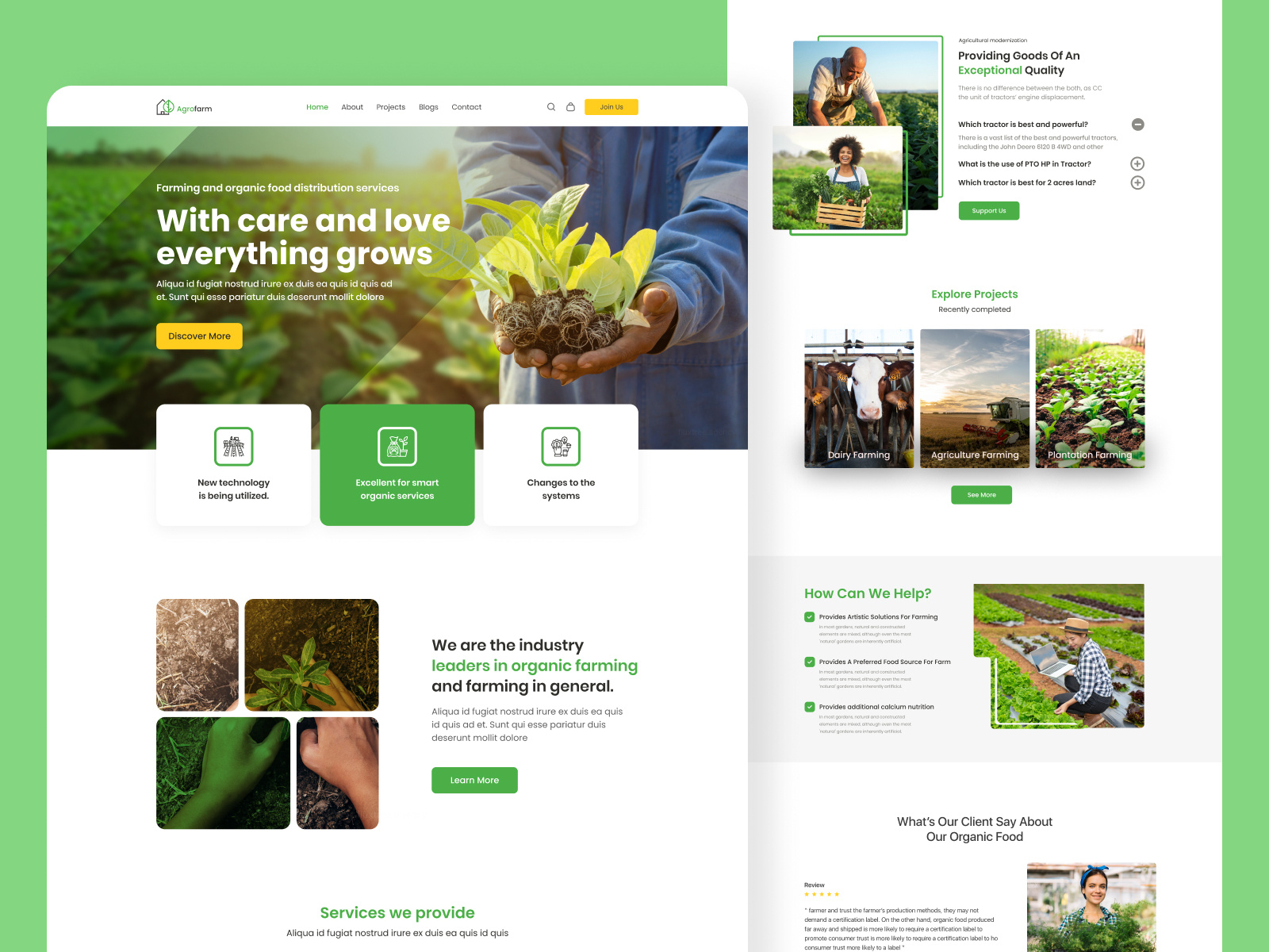 Agriculture Landing Page by Fluxcore - UI UX Design, Web Design ...