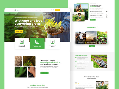 Agriculture Landing Page agriculture landing page eco farm figma harvest healthy eating hero section landing page minimal nature organic plant template ui ux vegetable