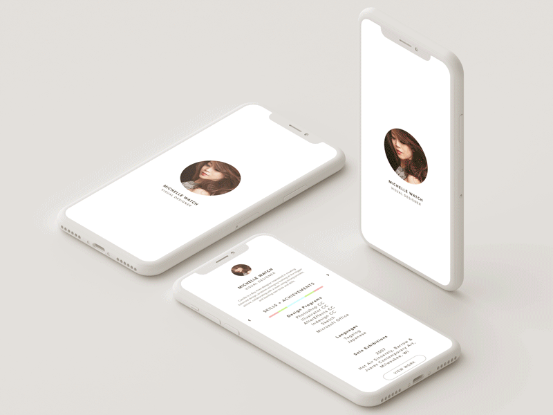 Mobile Portfolio Concept branding design mobile visual
