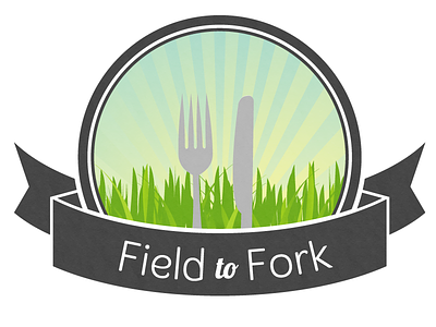Field to Fork Logo farm field food grass green identity logo organic restaurant vector