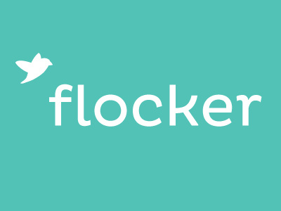 flocker logo bird logo social media