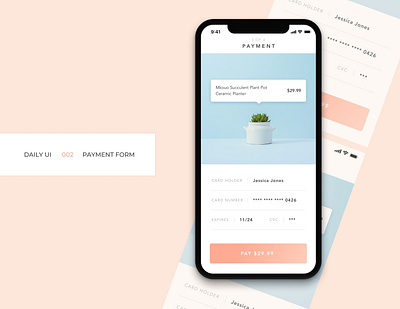 Daily UI 002 - Payment Form app breadcrumb checkout process credit card credit card checkout credit card form daily daily 100 challenge daily challenge daily iu 002 design mobile payment payment app ui visual design