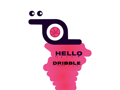 Hello Dribble! first shot illustration snail