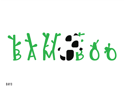Daily Logo Challenge - Panda bamboo logo panda