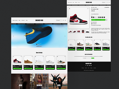 Sneaker Hub - Website app branding design graphic design illustration logo typography ui ux vector