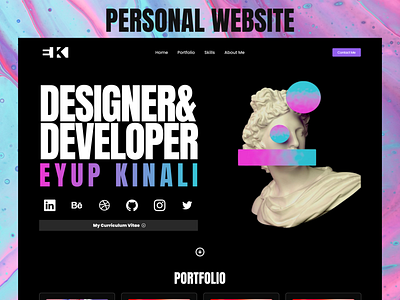 Personal Website app branding design graphic design illustration logo typography ui ux vector
