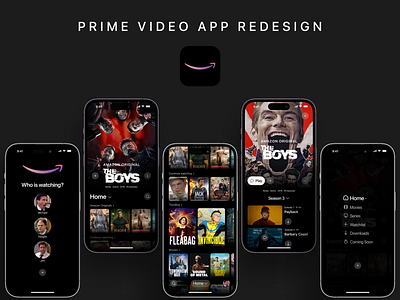 Prime Video App Redesign app branding design graphic design illustration logo ui ux