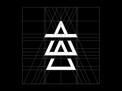 Air Apparent Logo (AA + air symbol) aa air air apparent alchemy brand identity branding custom lettering dj elemental elements grid icon logo monogram musician producer triangle typography wordmark