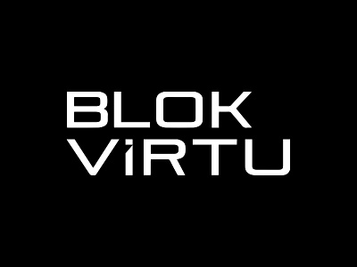 BlokVirtu Logo block blokvirtu brand brand identity branding custom digital futuristic lettering logo sans serif software startup tech technology typography virtual virtual reality vr