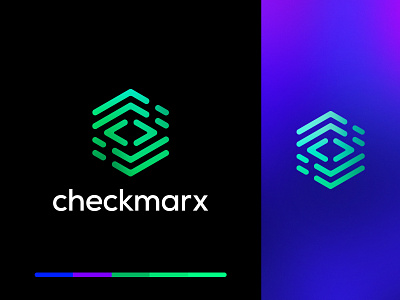 Checkmarx Logo Concept (unused) approval blend branding check checkmark code coding data development eye hexagon identity logo logo design logo designer logo type mark minimal tech tick