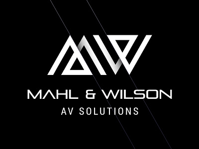 Mahl & Wilson AV Solutions audio video av ben kokolas icon kokolas logo logodesign logotype mahl and wilson