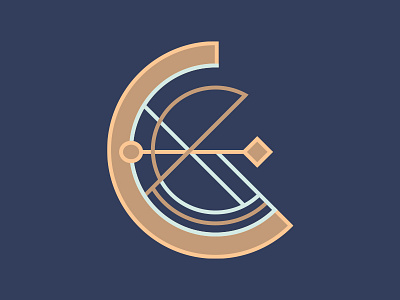 Courser Research Logo copernicus courser discovery education explorer interlockingc c lines logo navigation research sextant vision