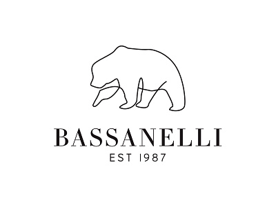 Bassanelli bassanelli bear branding cold cologne line logo oneline onelinelogo outline polar stroke