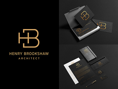 Henry Brookshaw - Branding branding brookshaw business cards expensive gold gold foil henry high end letterhead luxury