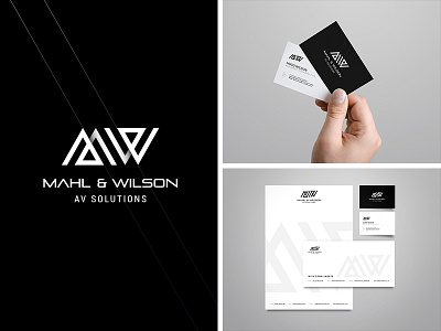 Mahl & Wilson AV Solutions [Brand Overview] audio av ben kokolas business cards icon letterheads logo logodesign logotype mahl video wilson