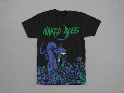 Naked Aces [Metal Band Artwork] artwork band debauchery evil heavy horror illustration logo metal monster naked aces rat
