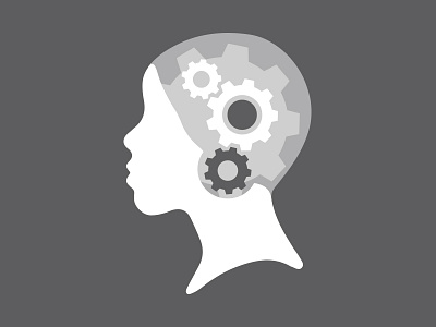 Android Psychology android brain gears illustration logo machine mind portrait psychology science fiction scifi