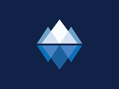 ICGO Blockchain Logo bitcoin blockchain branding cryptocurrency freeze ice iceberg icgo icy identity logo reflection