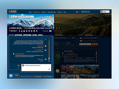 GoForth [Pre-travel Chat] app chat conversation digital explore holiday journey tour travel ui ux website