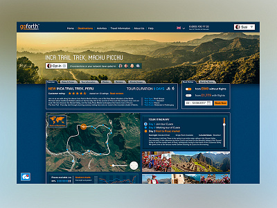 GoForth [Tour specs & overview] app chat digital explore holiday journey map tour travel ui ux website