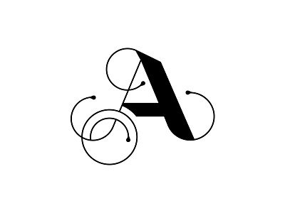 'A' Monogram architect branding letter lettering logo luxury monogram simple symbol thin typography