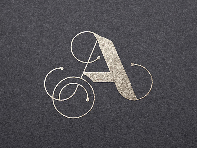 'A' Monogram architect branding foilblocking gold letter lettering logo luxury monogram simple thin typography