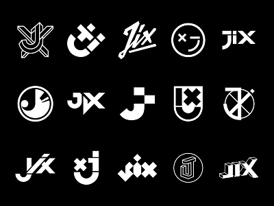 JIX (DJ Logo) branding dj grid guide jix lettering logo minimal producer rave toronto typography