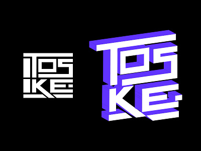 TOSKE (DJ logo) 1 3d branding dj icon logo minimal producer rave toronto toske typography