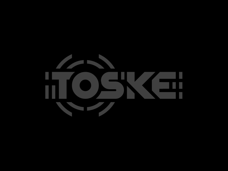 TOSKE (DJ logo) 2 branding custom type dj logo minimal producer pulse rave space toske typography vinyl