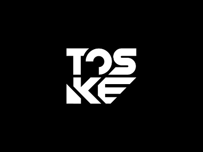 TOSKE (DJ logo) 4 branding custom type dj futuristic icon logo minimal producer rave toronto toske typography