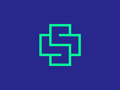 S monogram + Medical cross branding cross doctor health healthcare logo medical medicine monogram pharma pharmacy plus