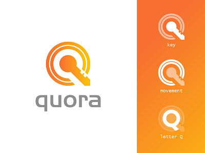 QUORA - Password Manager branding custom type icon key last pass lettering lock logo logotype monogram negative space password manager q secure security