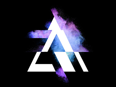 DJ Alias Logo alias branding custom type dj glitch lettering logo monogram producer smoke triangle typography