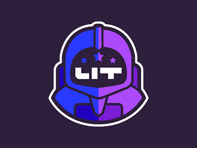 ASTRONAUT 2 - LIT LIFESTYLE 80s astronaut branding club lifestyle lit logo outline robot scifi space synthwave