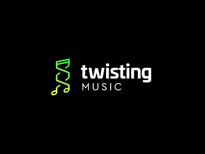 Twisting Music [unused concept 1] audio design dna evolution helix logo logodesign mark minimal music musictheory notation note quaver record label sound twist twisting