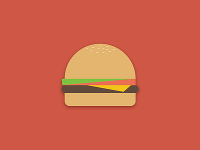 Hamburger Icon burger cheese cheeseburger dinner flat food google hamburger icon