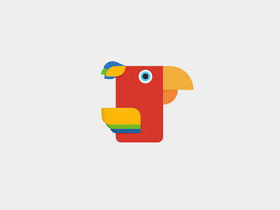 Parrot animals birds flat icon parrot