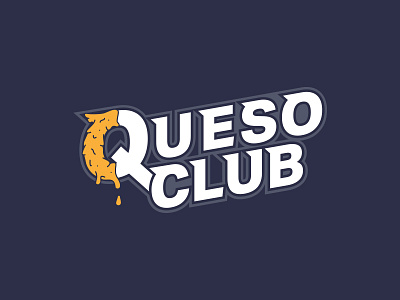 Queso Club cheese club lettering queso sports