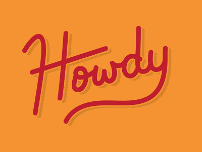 Howdy! austin cowboy howdy script texas type