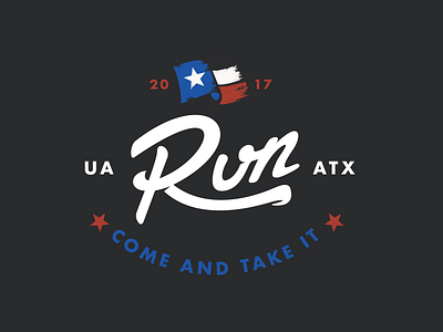 Run ATX armour austin flag run script sports branding texas under